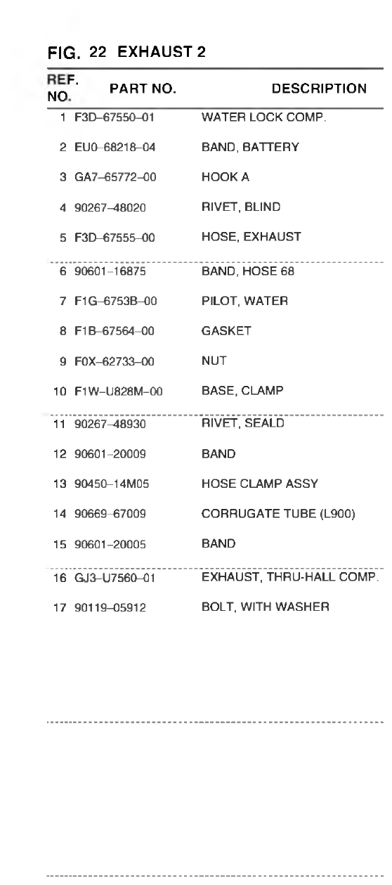 Yamaha VX700-S(F3D7_6DUD_6DU1 EXHAUST 2 parts diagram